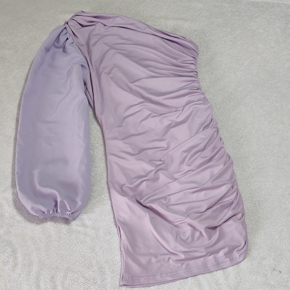 SHEIN Lavender One Shoulder Dress